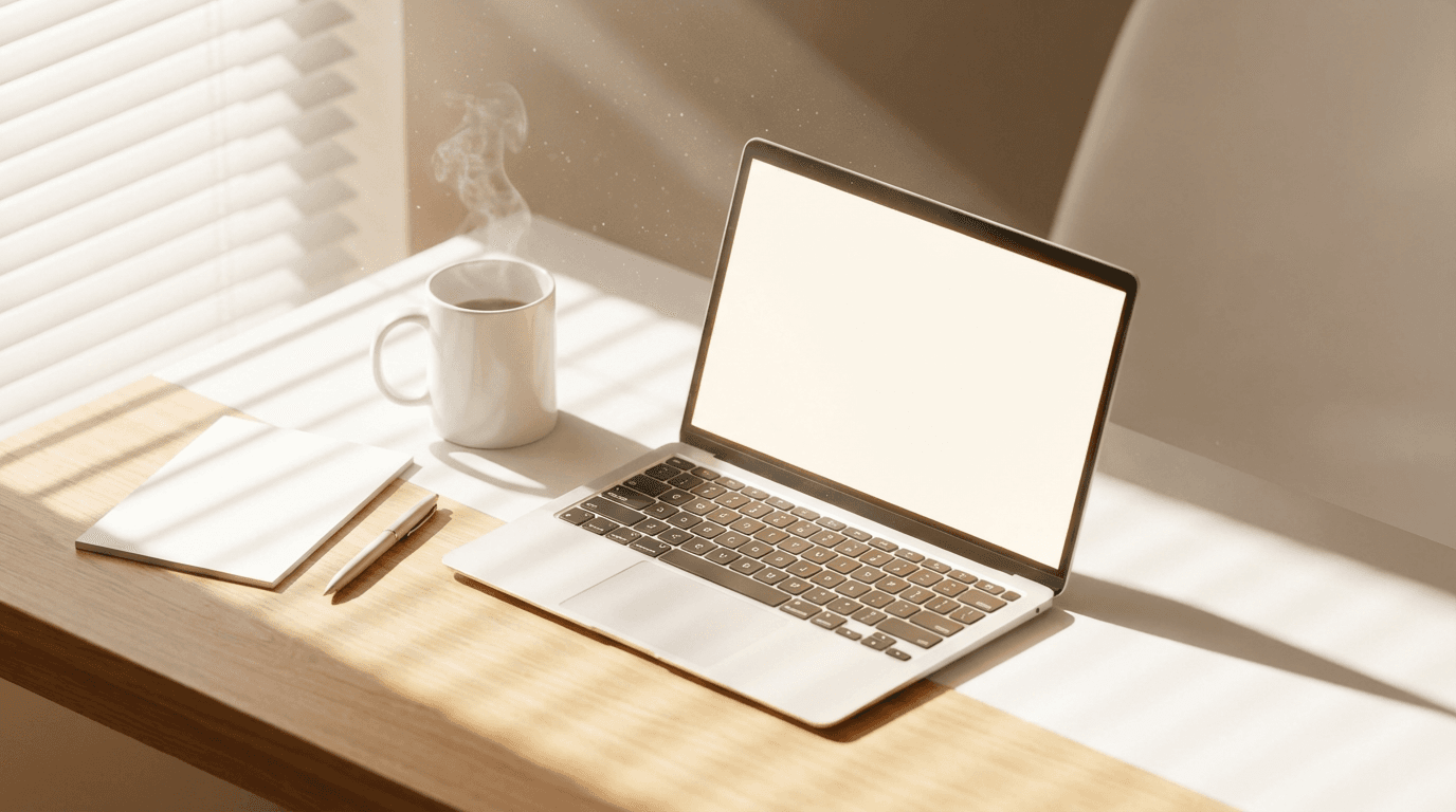landline phone and a cup of coffee on a wooden desk